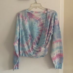 1 Tie-dyed sweater - sexy back